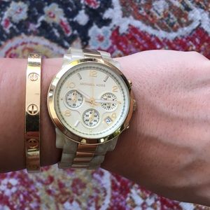 Michael Kors Tortoise shell & Gold toned Watch